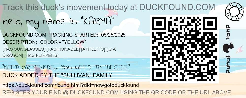 DUCKFOUND TAG - PALM BEACH