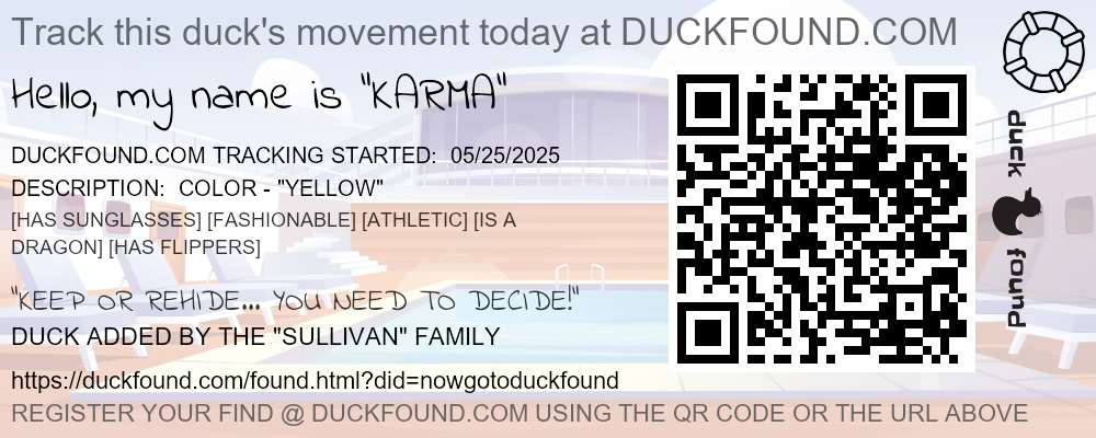 DUCKFOUND TAG - POOL SHADE